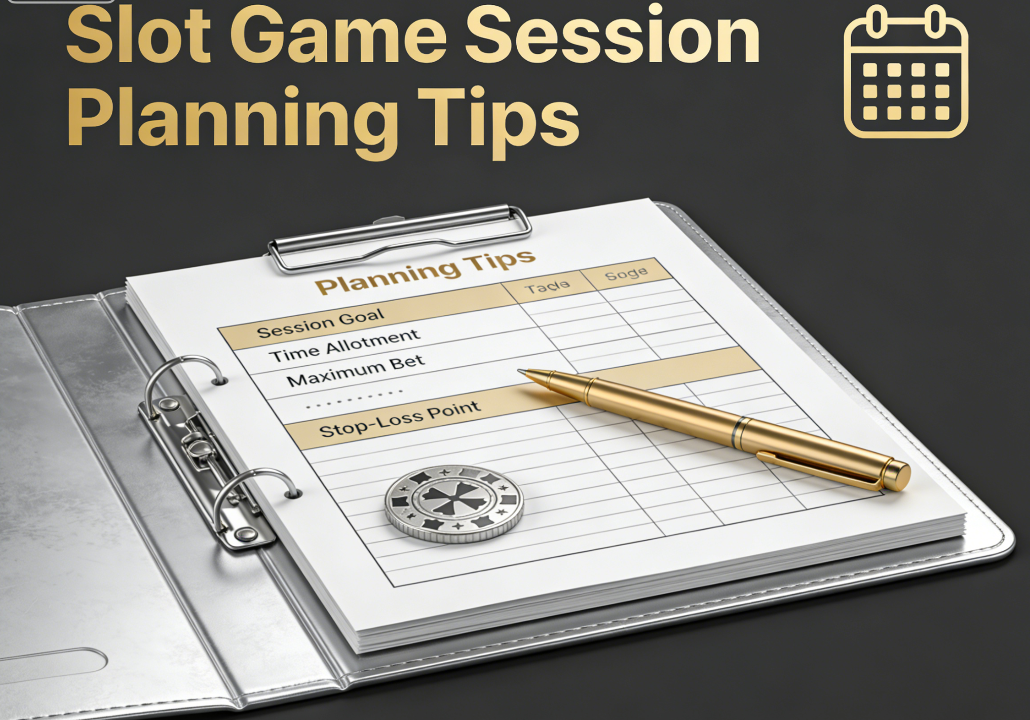 slot game session planning tips