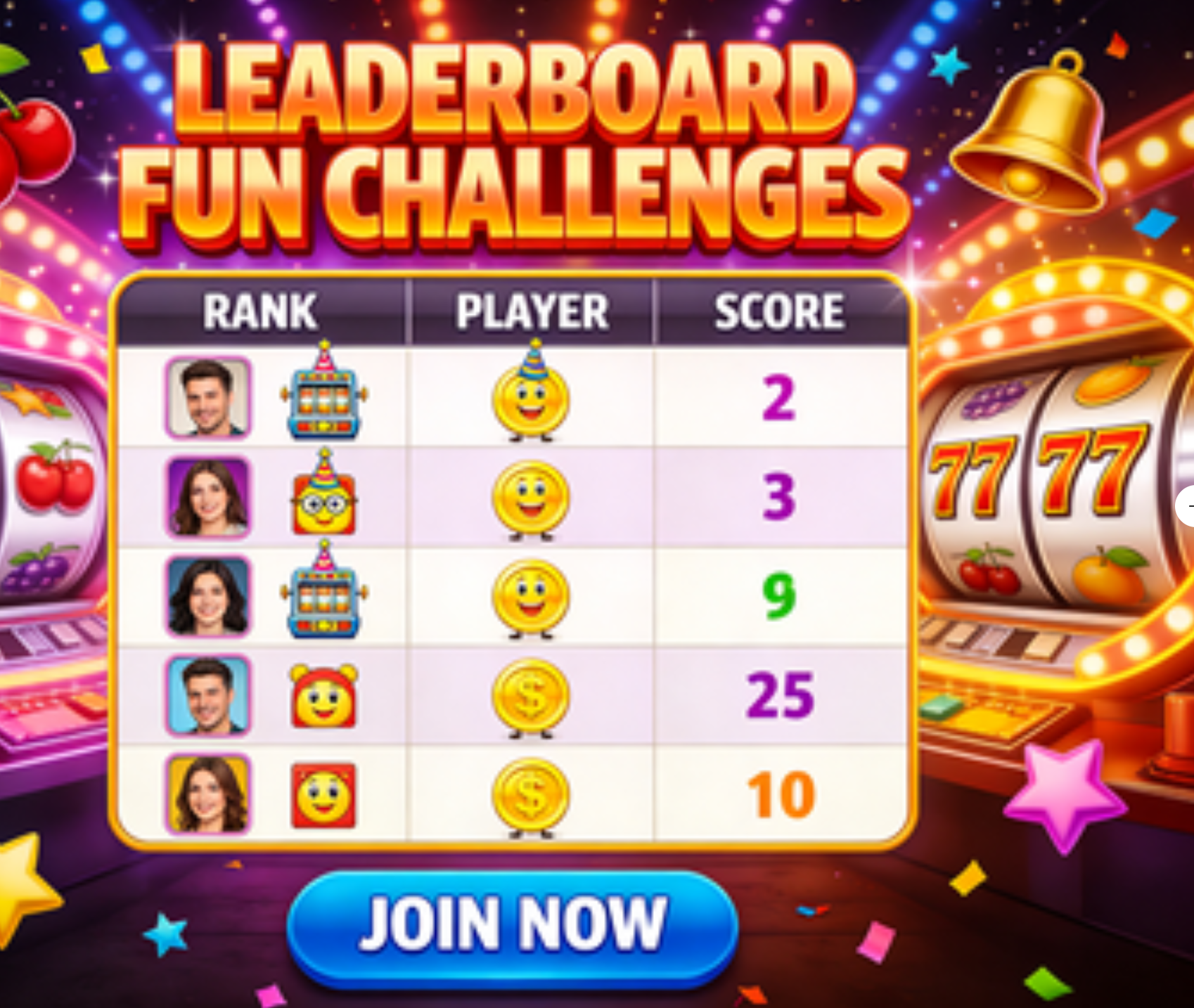 slot game leaderboard fun challenges